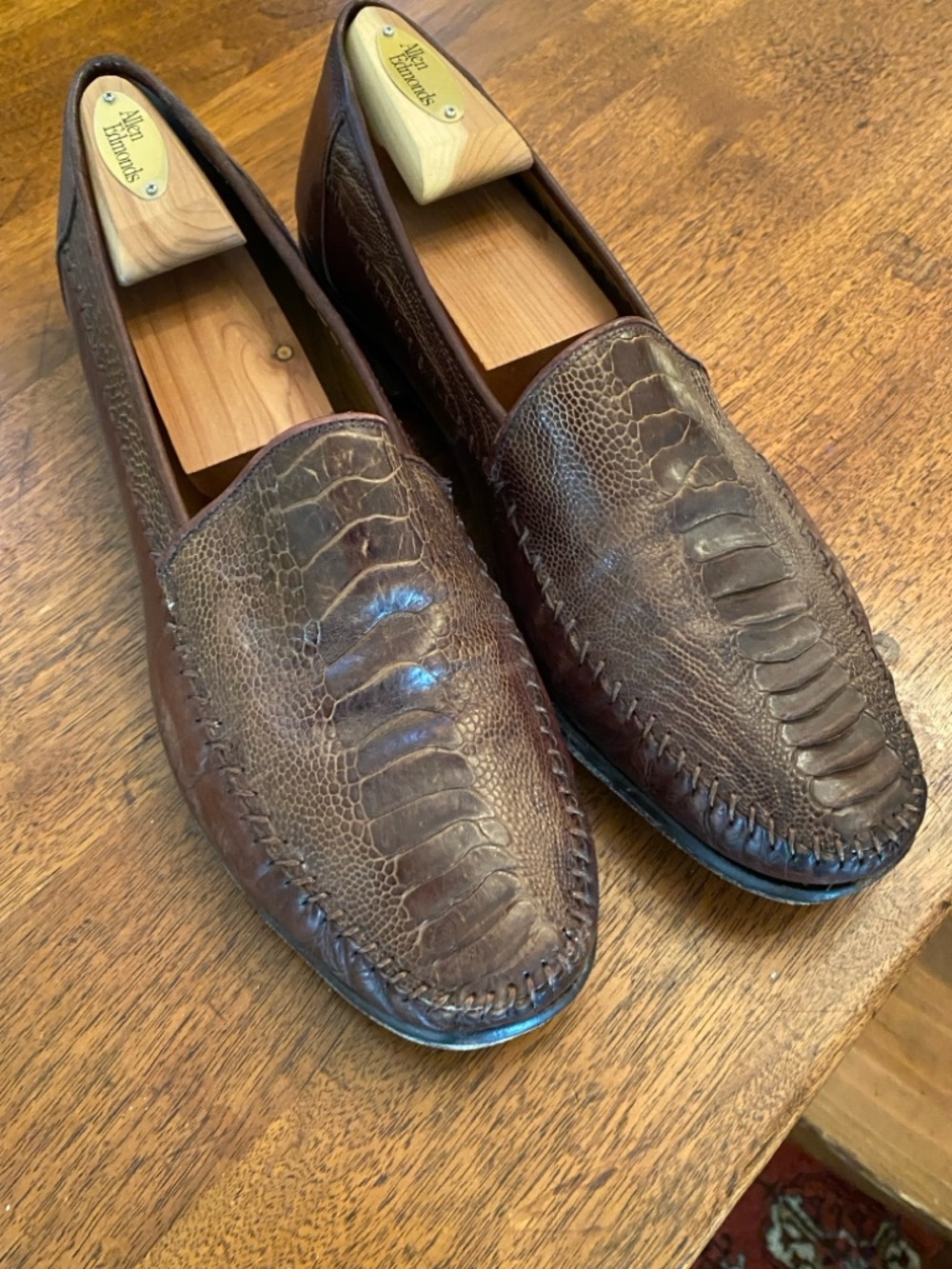 sandro moscoloni mens ostrich leather shoes